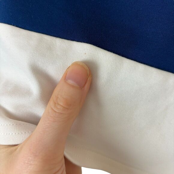 English Factory Green Blue White Striped Mini Skirt Women's Size Large - Picture 3 of 7